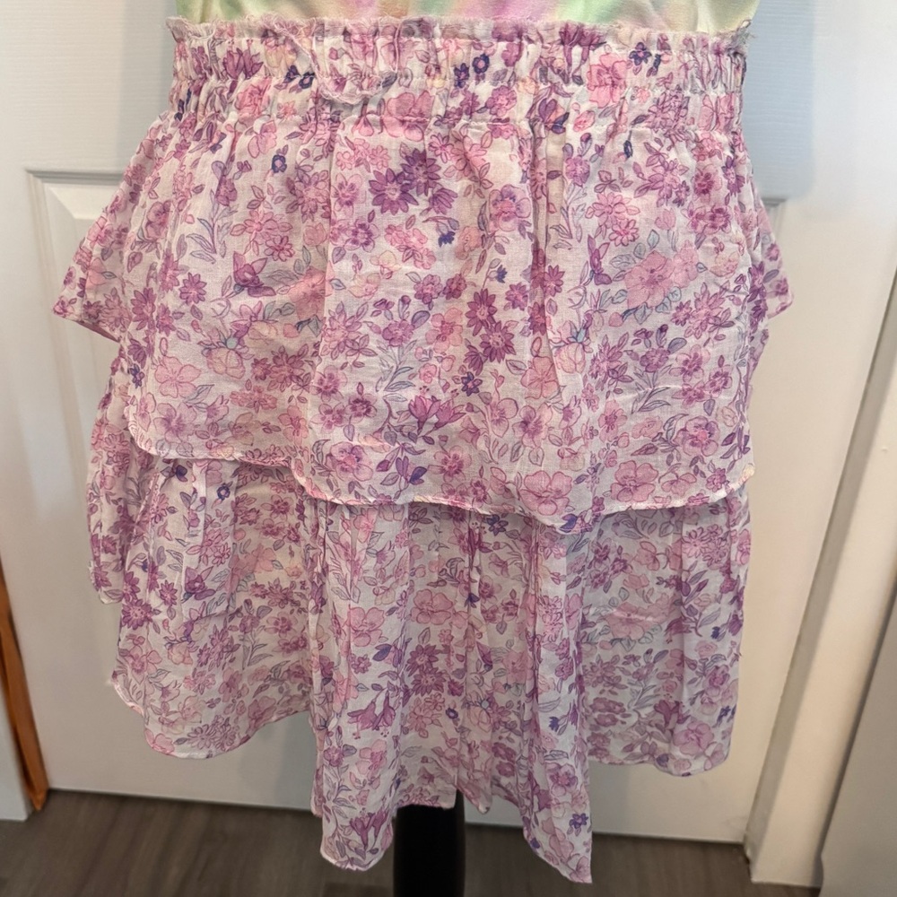 LoveShackFancy Tiered Ruffle Skirt XL